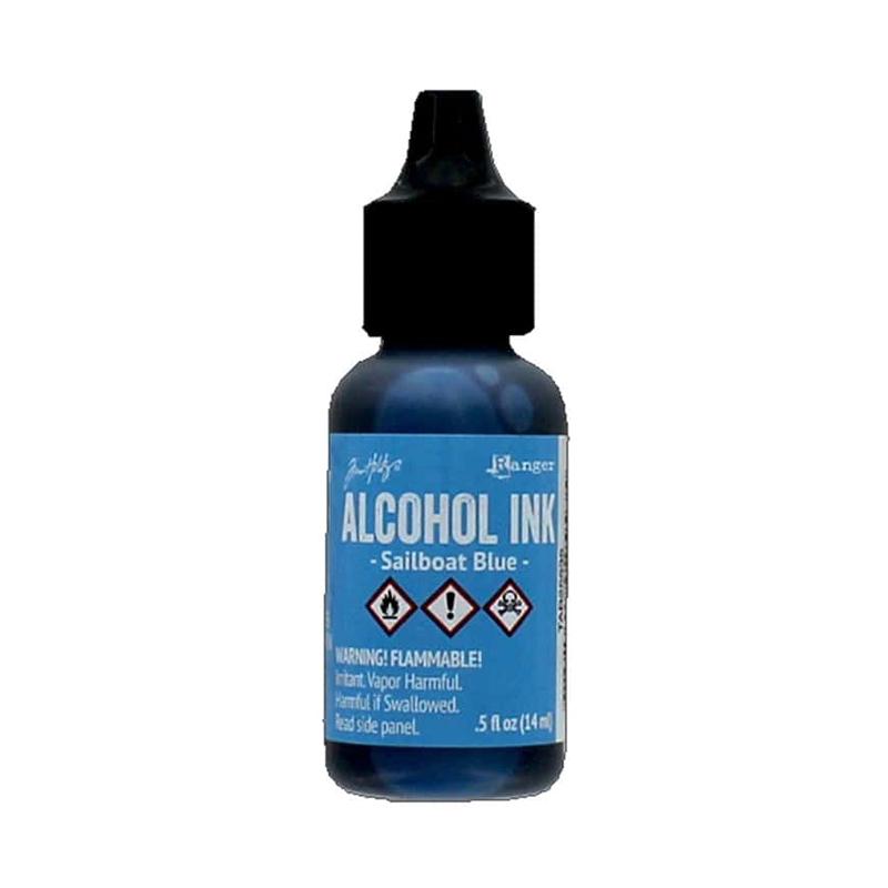 Tim Holtz Alcohol Ink Sailboat Blue