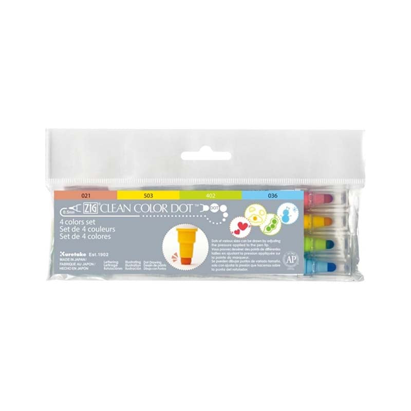 Zig Clean Color Dot Marker 4pc