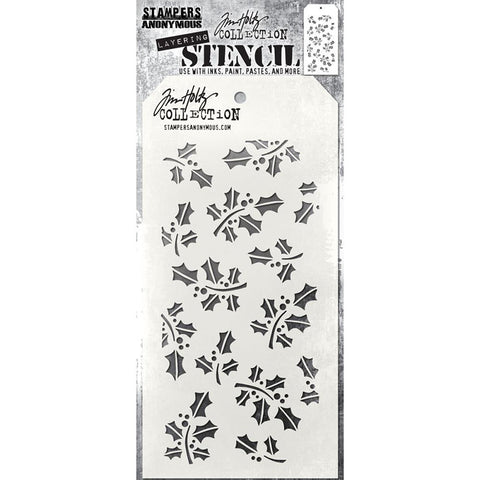 Tim Holtz Stencil Hollyberry
